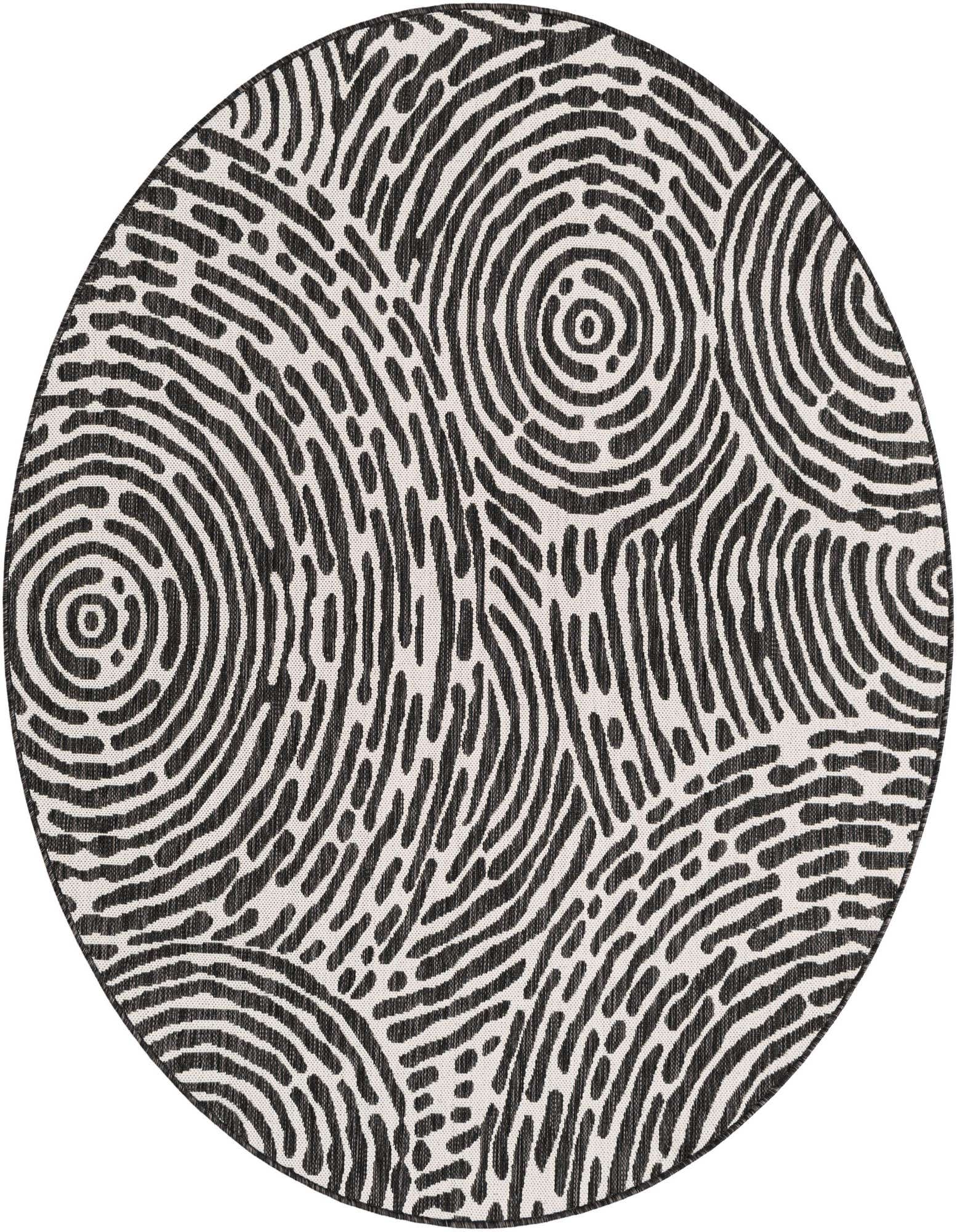 6' x 6' Easy-Clean Modern Indoor / Outdoor Round Rug