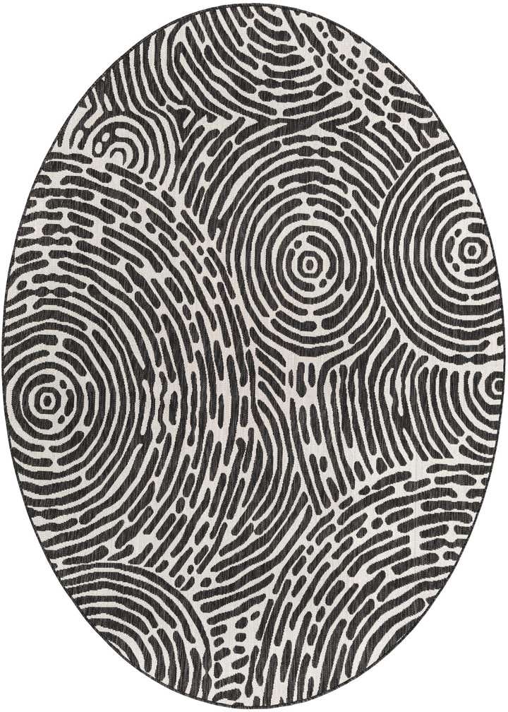 7' 10 x 7' 10 Easy-Clean Modern Indoor / Outdoor Round Rug
