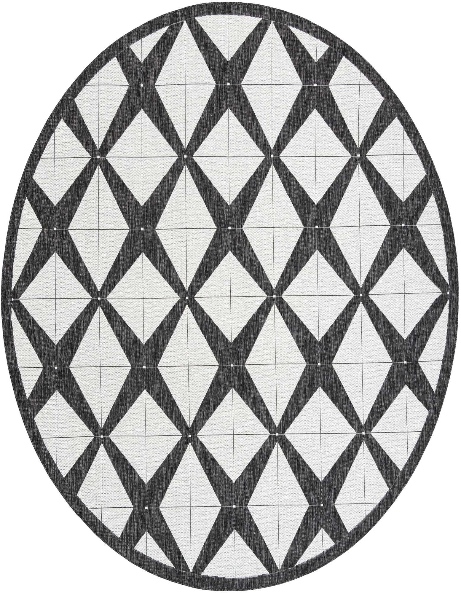 10' x 10' Easy-Clean Modern Indoor / Outdoor Round Rug