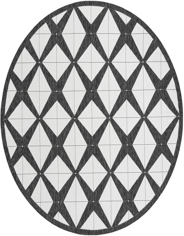 Detail image of 10' x 10' Easy-Clean Modern Indoor / Outdoor Round Rug