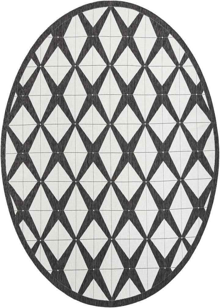 12' x 12' Easy-Clean Modern Indoor / Outdoor Round Rug