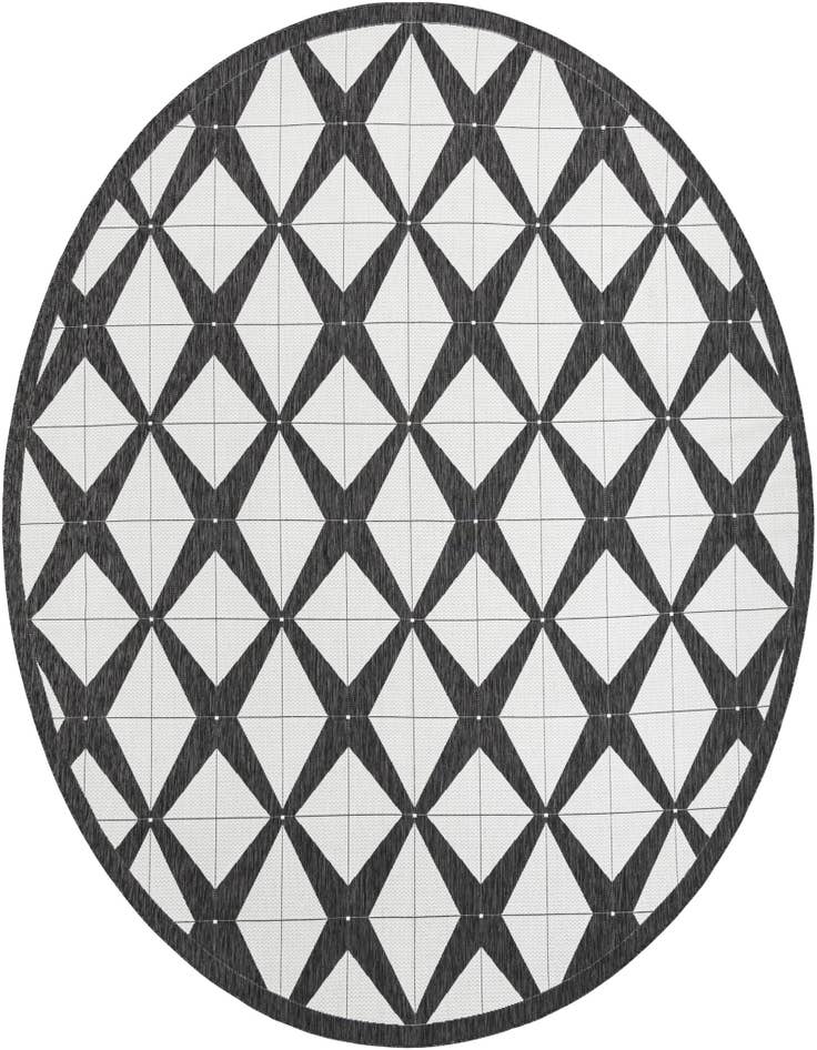 Detail image of 12' x 12' Easy-Clean Modern Indoor / Outdoor Round Rug