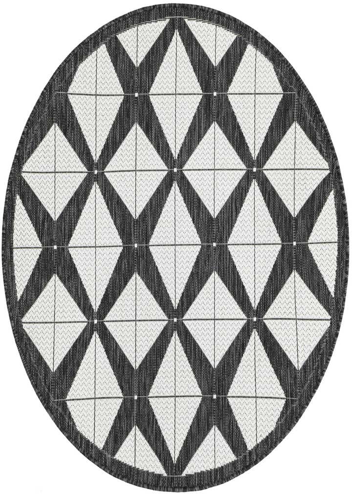 4' x 4' Easy-Clean Modern Indoor / Outdoor Round Rug