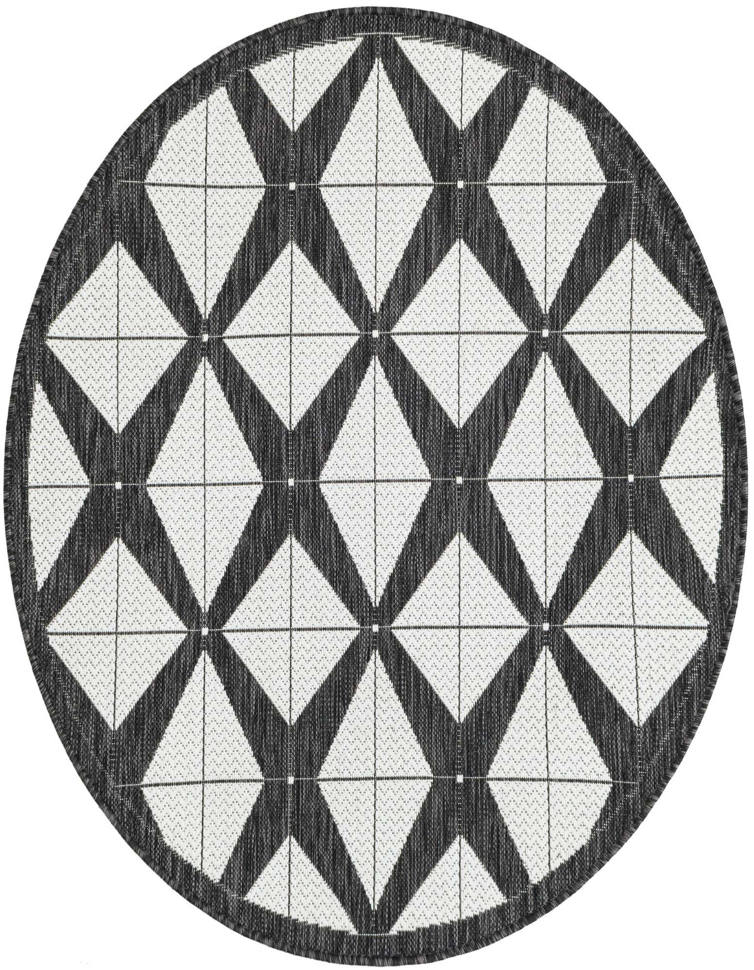 4' x 4' Easy-Clean Modern Indoor / Outdoor Round Rug