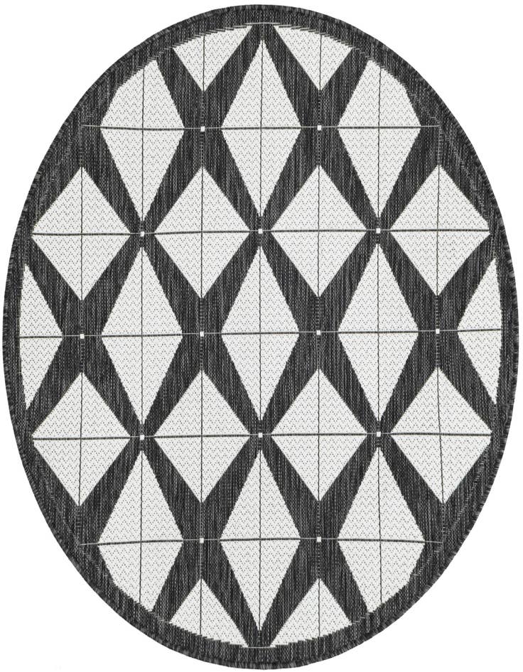 Detail image of 4' x 4' Easy-Clean Modern Indoor / Outdoor Round Rug