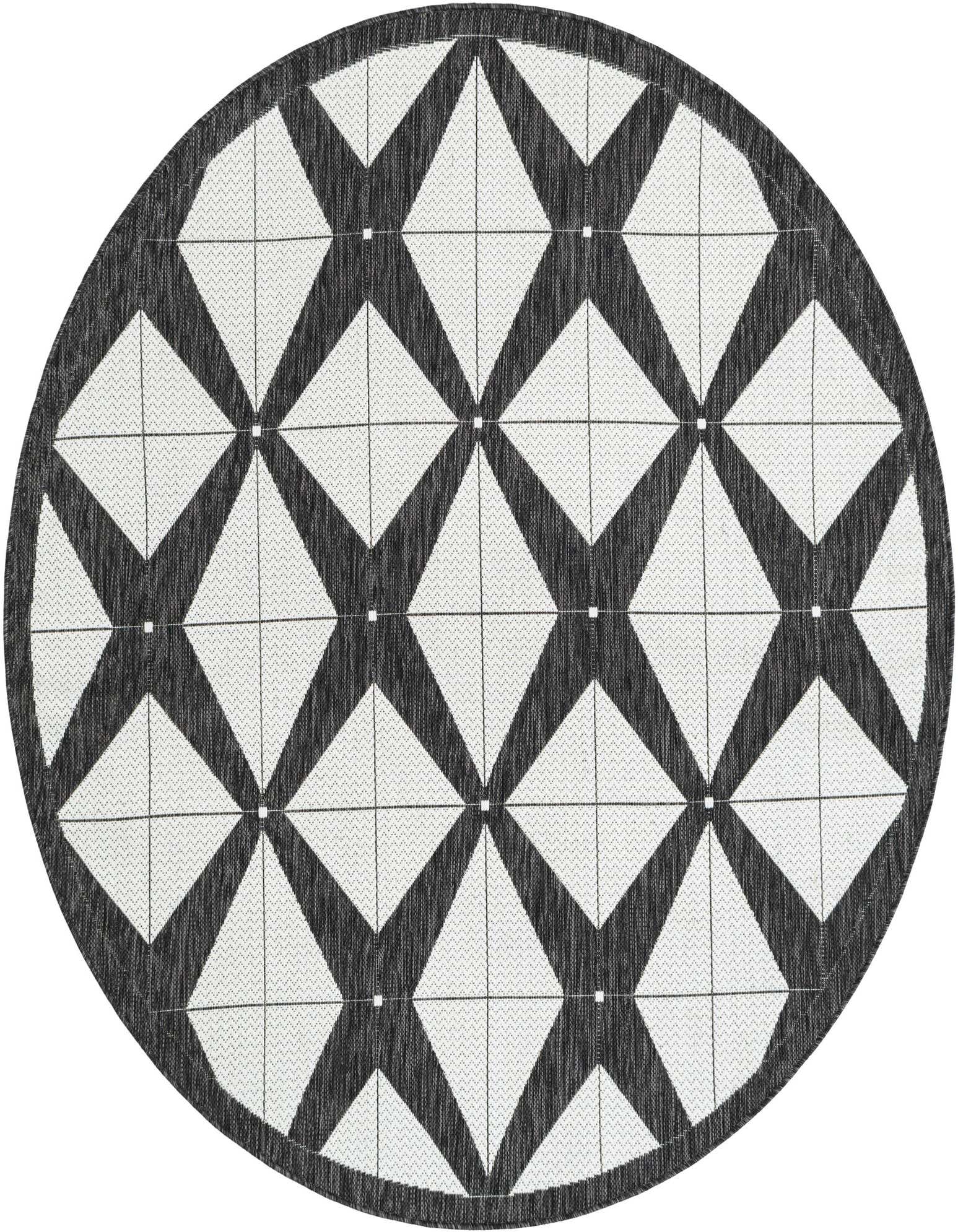 6' x 6' Easy-Clean Modern Indoor / Outdoor Round Rug