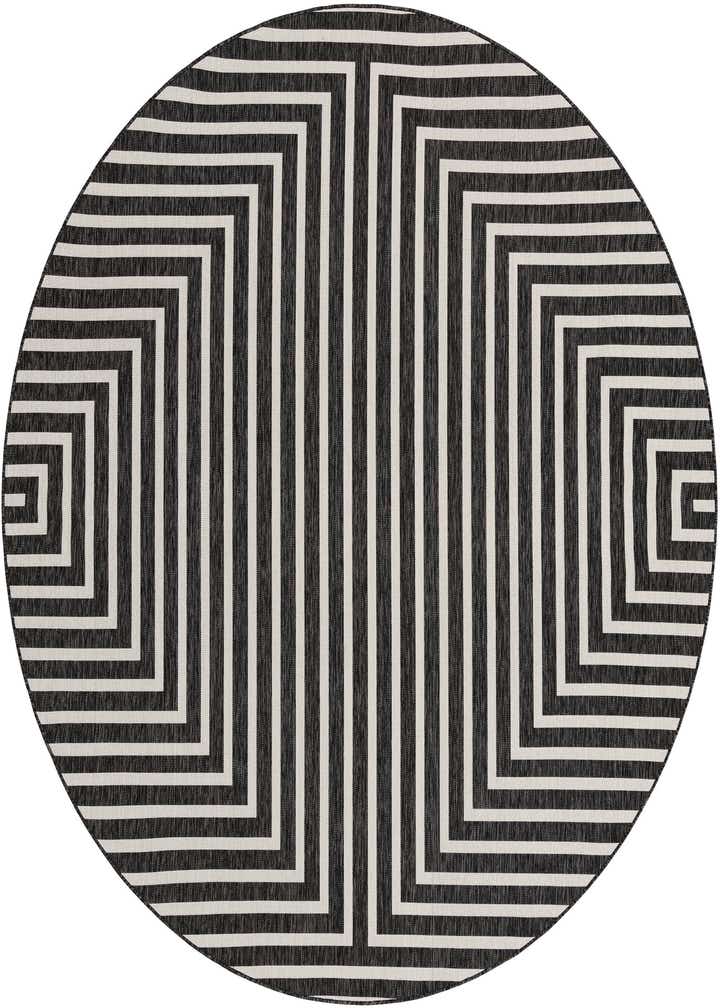 10' x 10' Easy-Clean Modern Indoor / Outdoor Round Rug