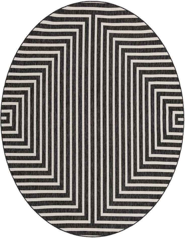 Detail image of 10' x 10' Easy-Clean Modern Indoor / Outdoor Round Rug