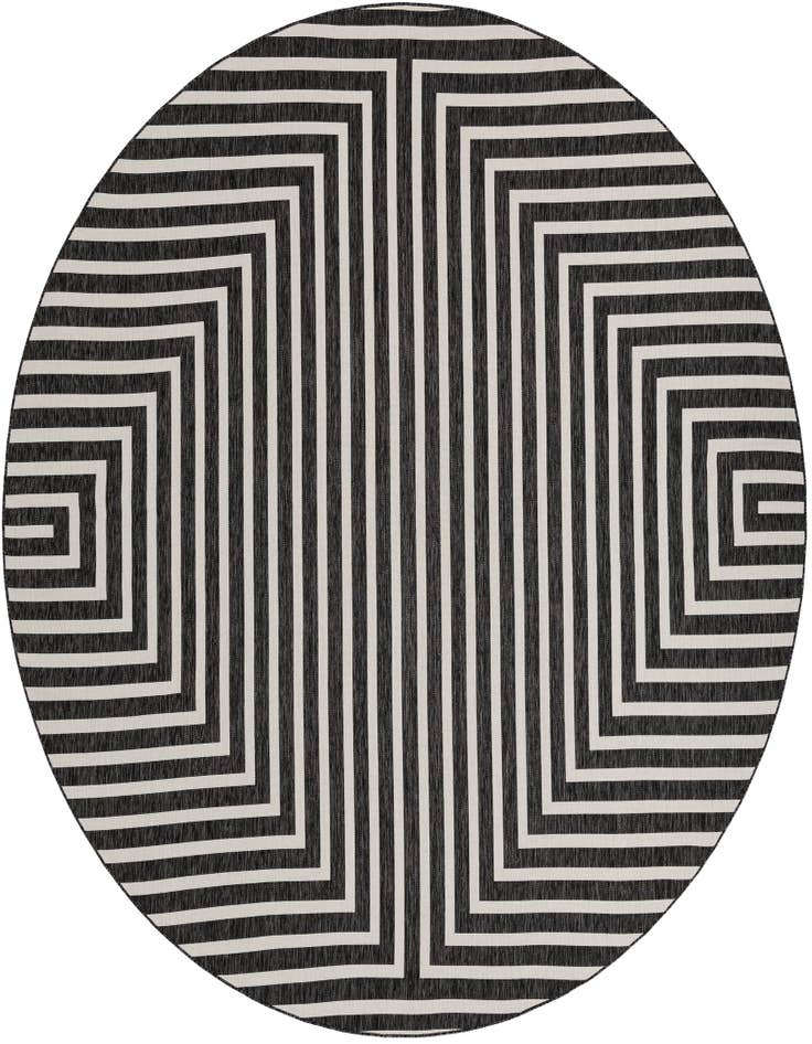 Detail image of 12' x 12' Easy-Clean Modern Indoor / Outdoor Round Rug