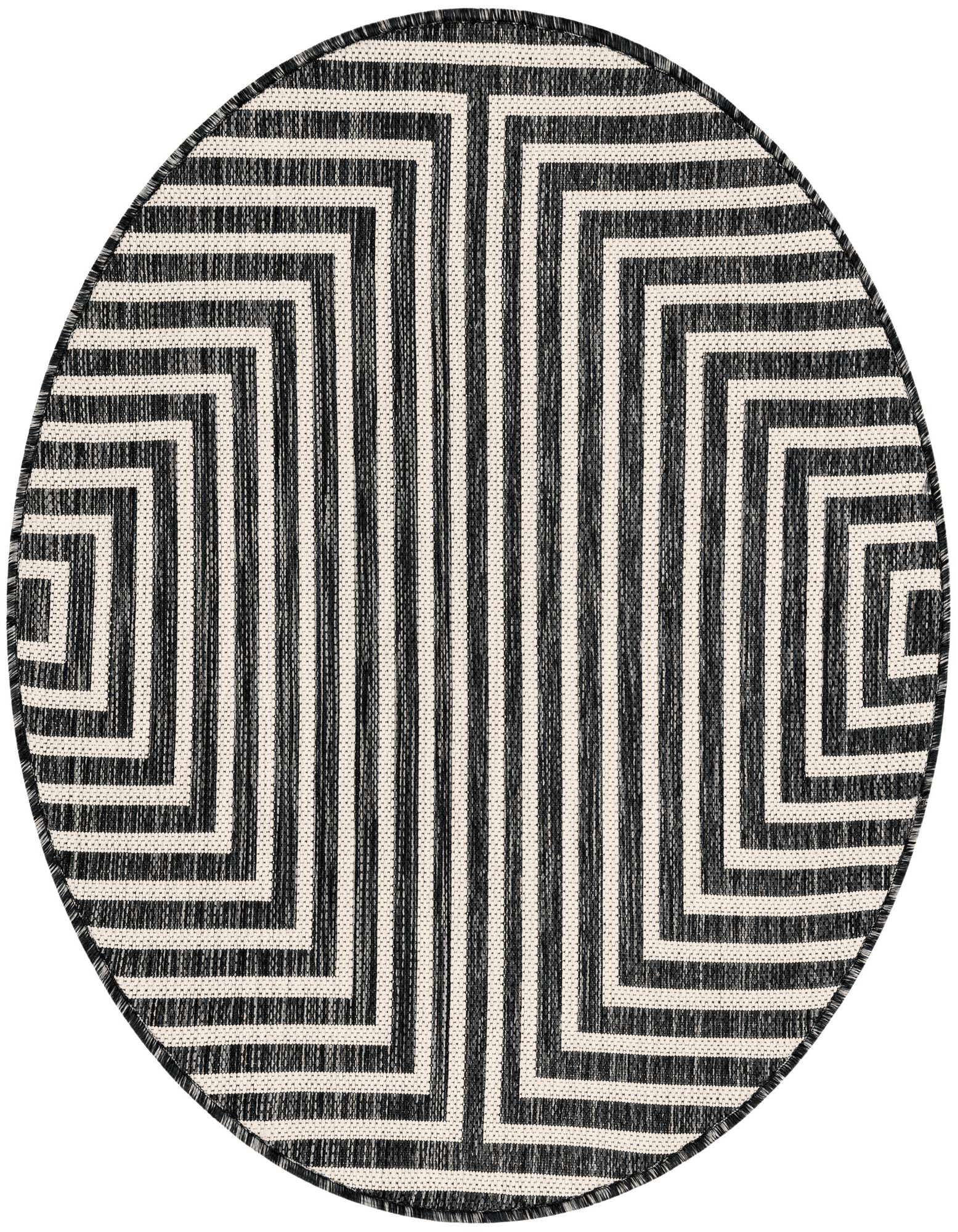 3' x 3' Easy-Clean Modern Indoor / Outdoor Round Rug