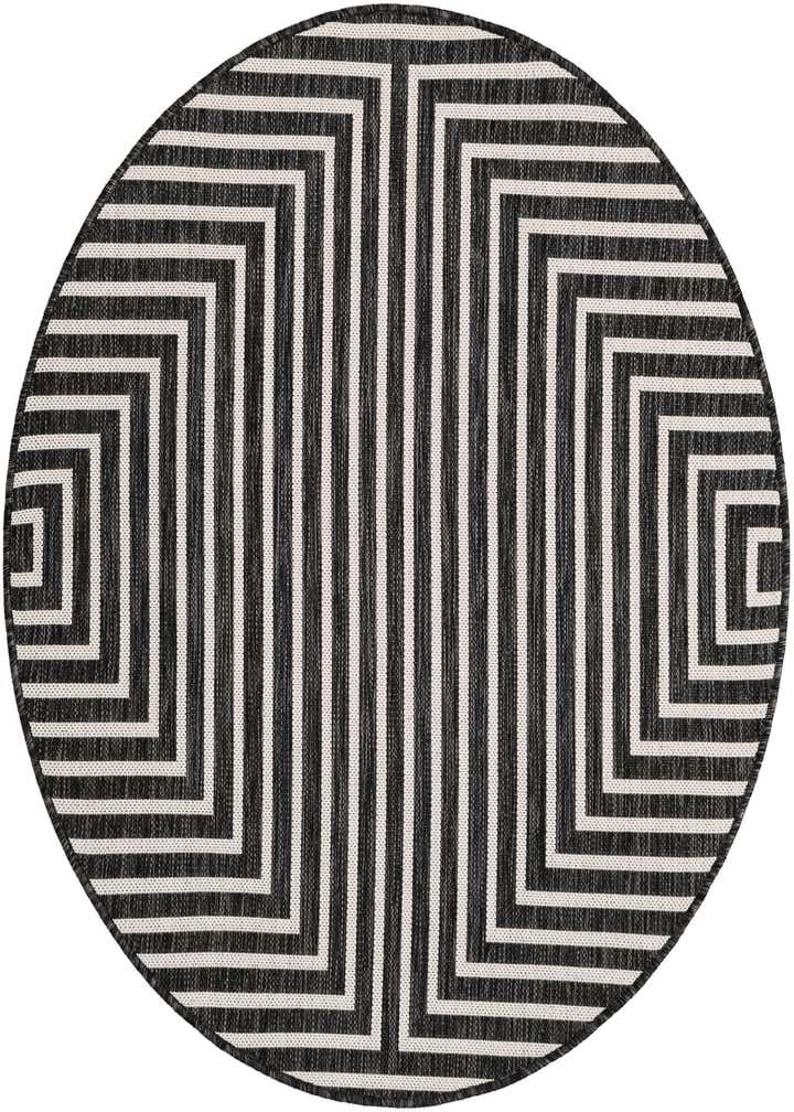 4' x 4' Easy-Clean Modern Indoor / Outdoor Round Rug