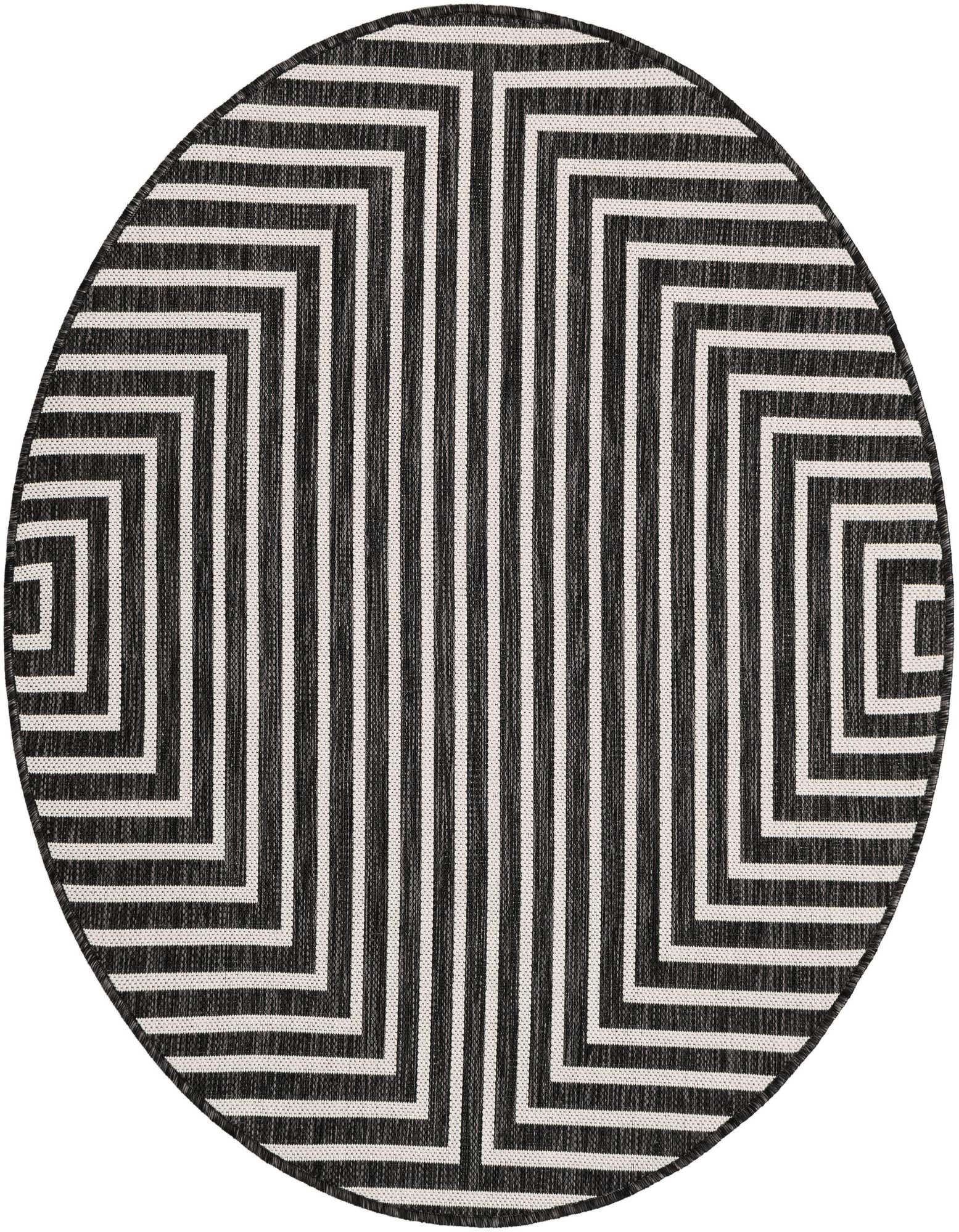 4' x 4' Easy-Clean Modern Indoor / Outdoor Round Rug