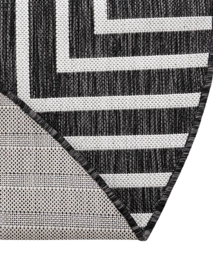 Detail image of 13' x 13' Easy-Clean Modern Indoor / Outdoor Round Rug