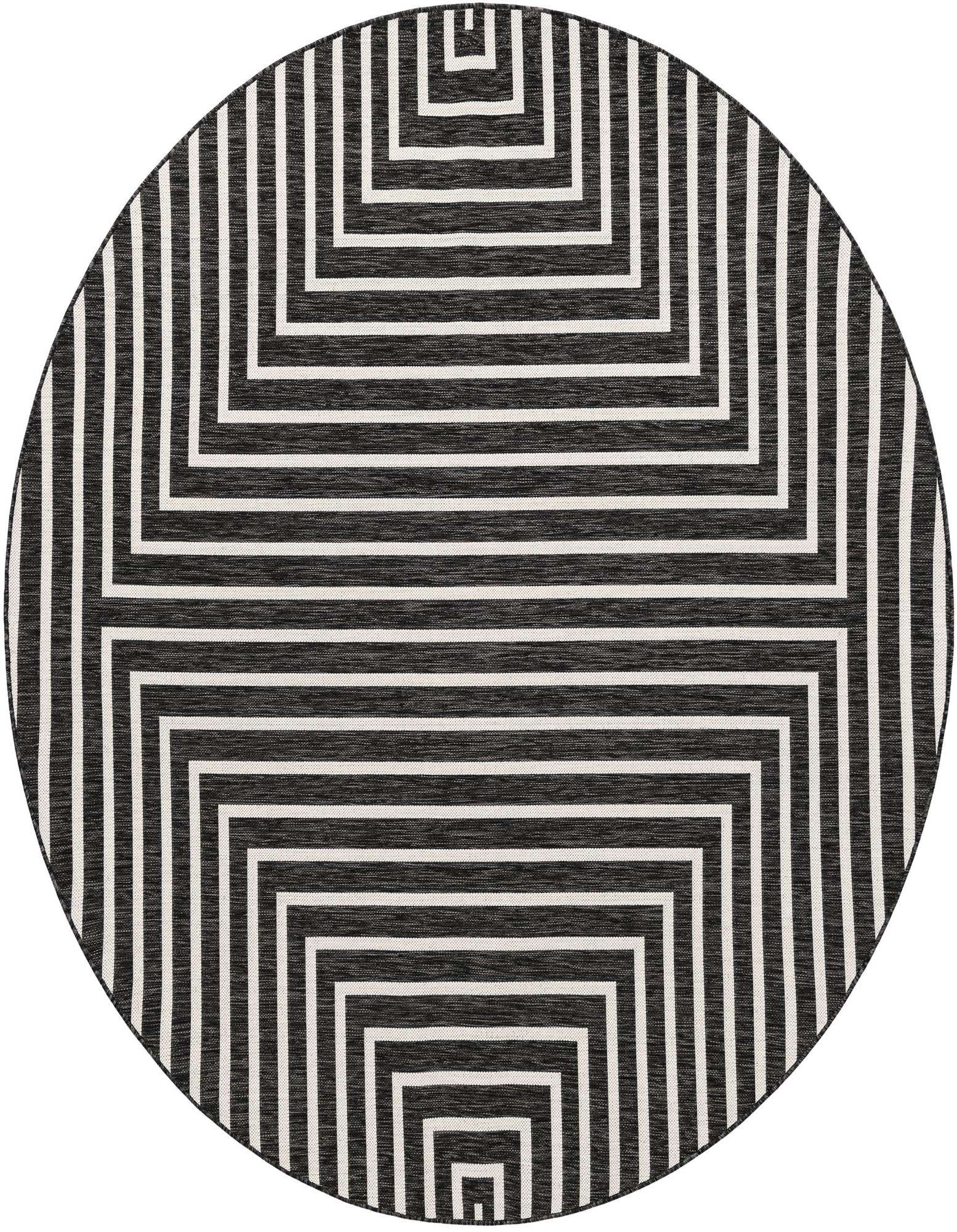 7' 10 x 7' 10 Easy-Clean Modern Indoor / Outdoor Round Rug