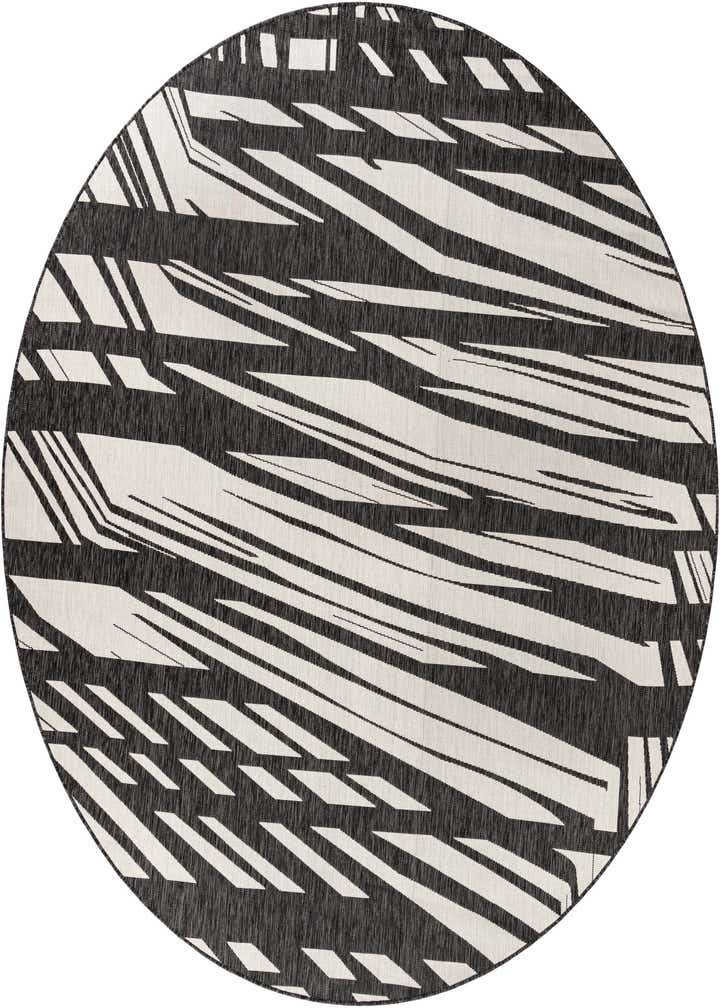 10' x 10' Easy-Clean Modern Indoor / Outdoor Round Rug