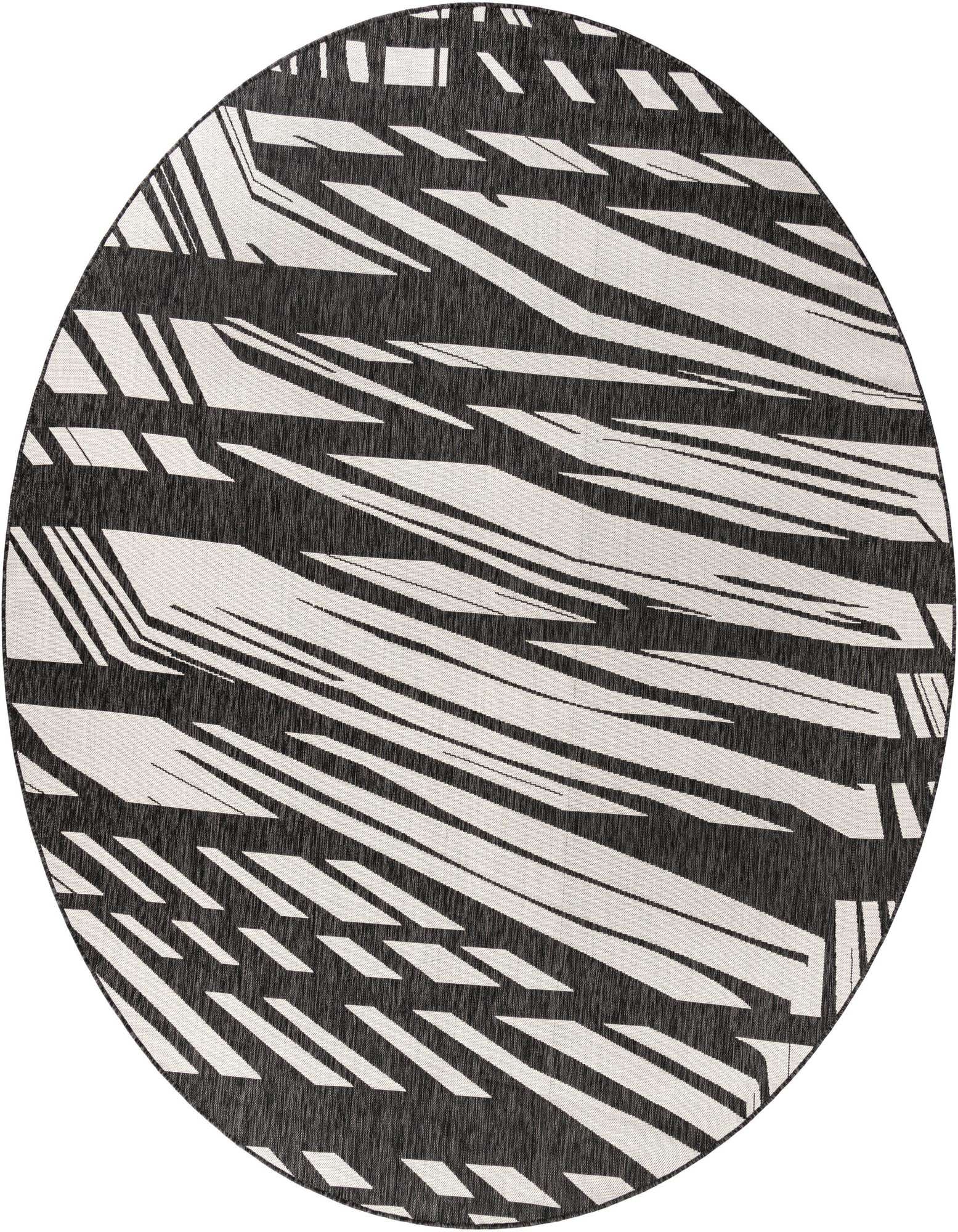 10' x 10' Easy-Clean Modern Indoor / Outdoor Round Rug