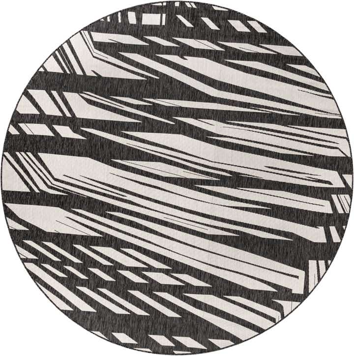 10' x 10' Easy-Clean Modern Indoor / Outdoor Round Rug