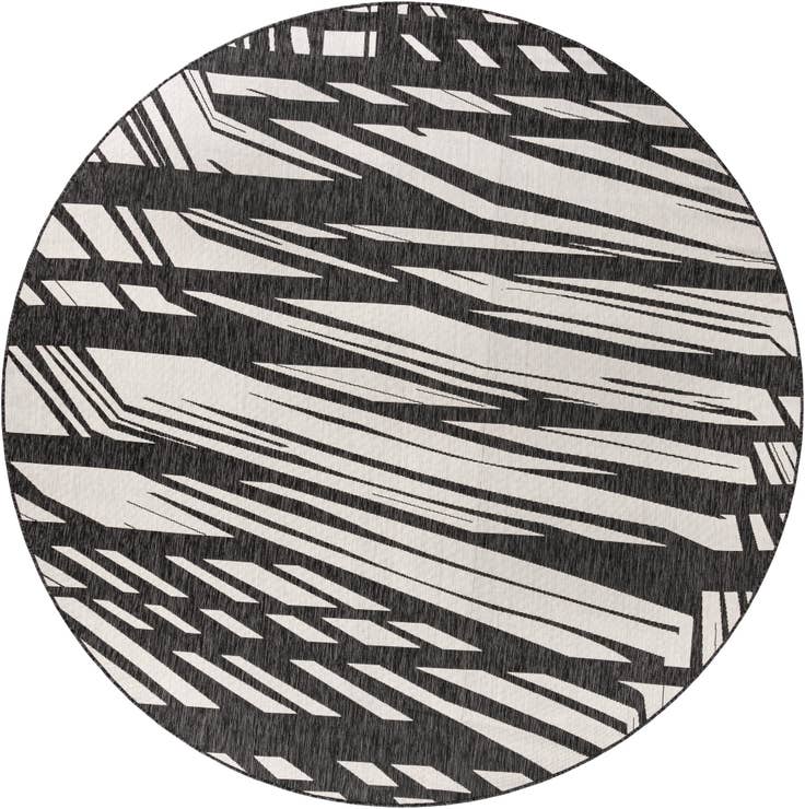 Detail image of 10' x 10' Easy-Clean Modern Indoor / Outdoor Round Rug