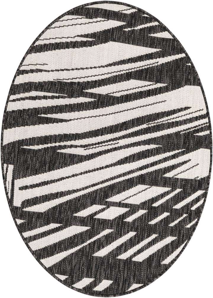 3' x 3' Easy-Clean Modern Indoor / Outdoor Round Rug