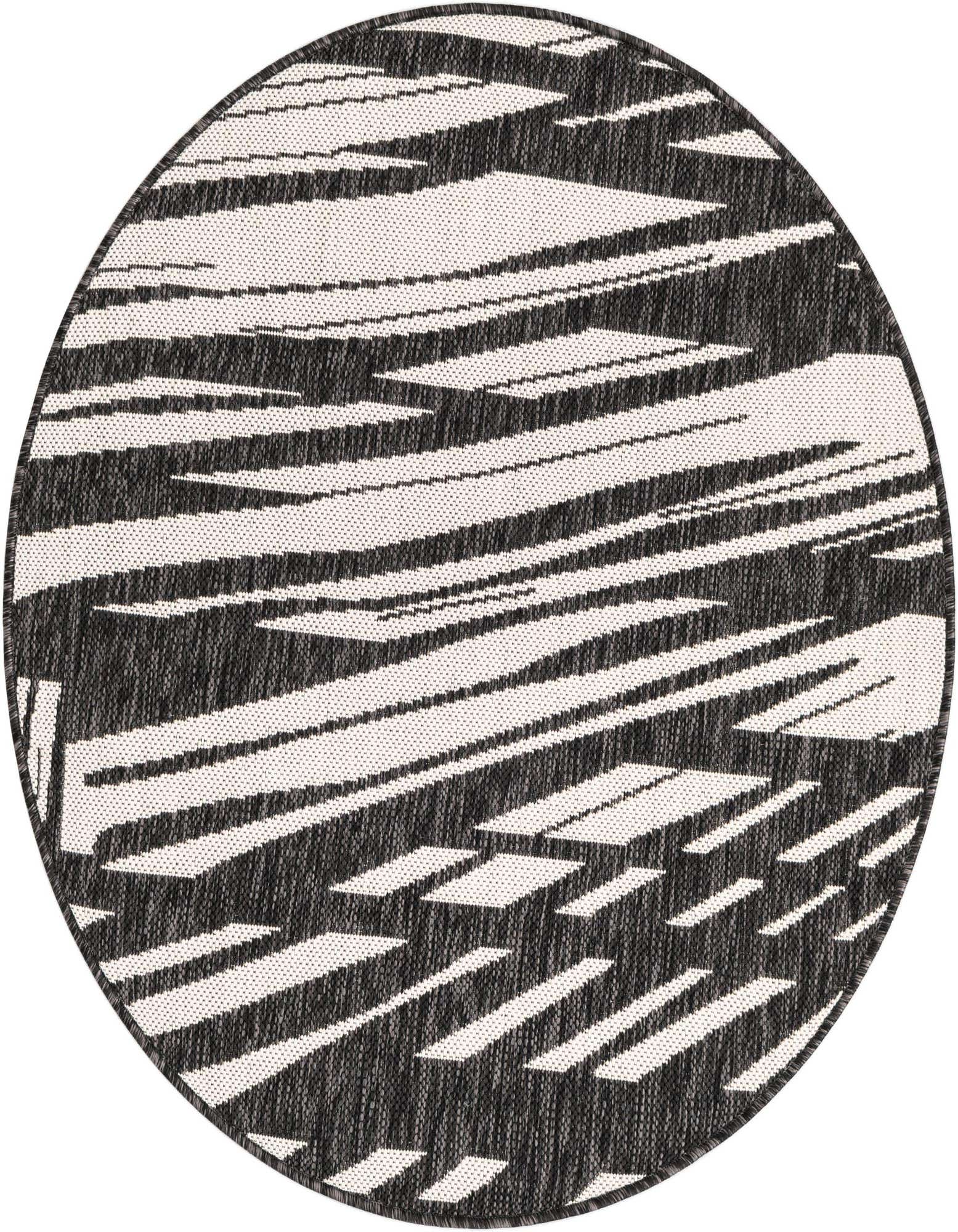 3' x 3' Easy-Clean Modern Indoor / Outdoor Round Rug
