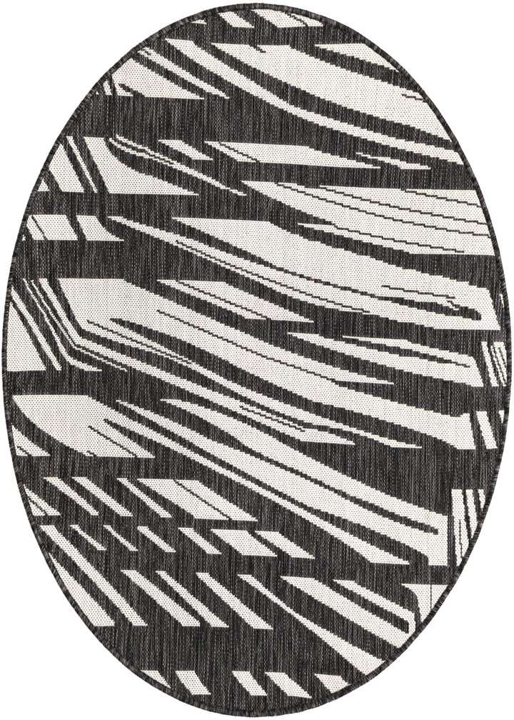 4' x 4' Easy-Clean Modern Indoor / Outdoor Round Rug