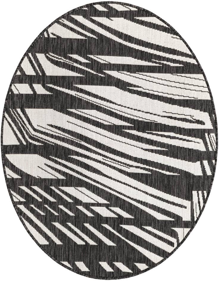 Detail image of 4' x 4' Easy-Clean Modern Indoor / Outdoor Round Rug