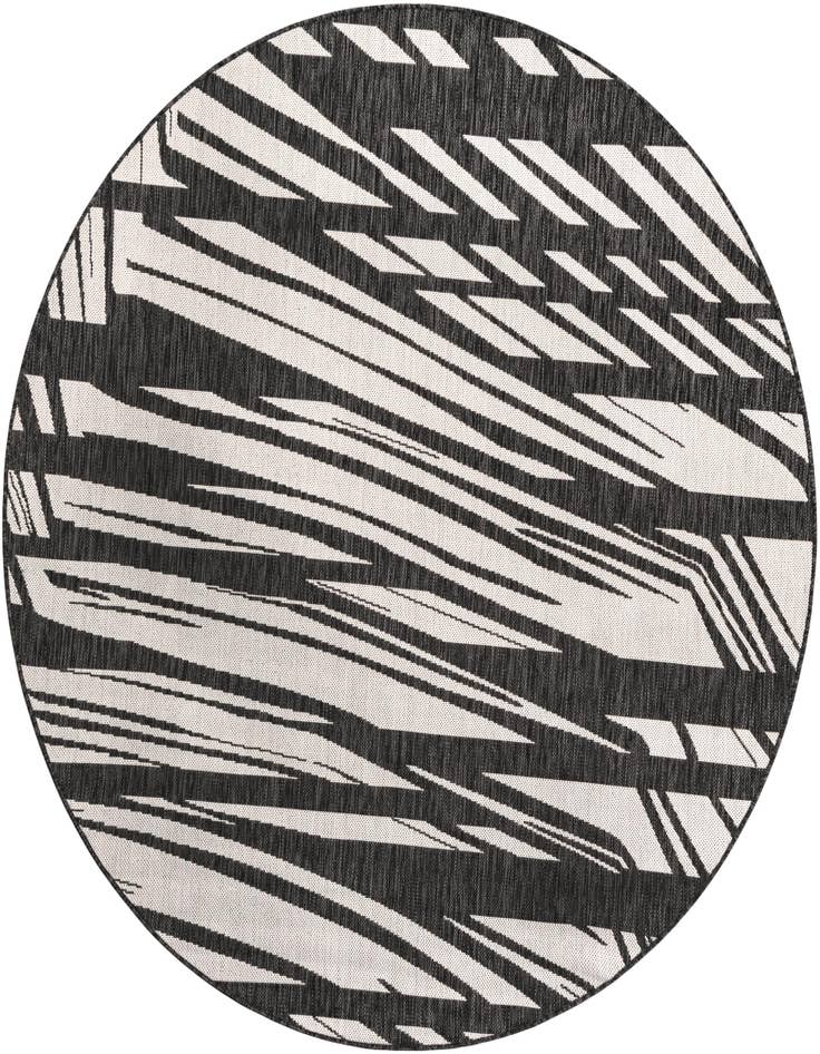 Detail image of 6' 1 x 6' 1 Easy-Clean Modern Indoor / Outdoor Round Rug