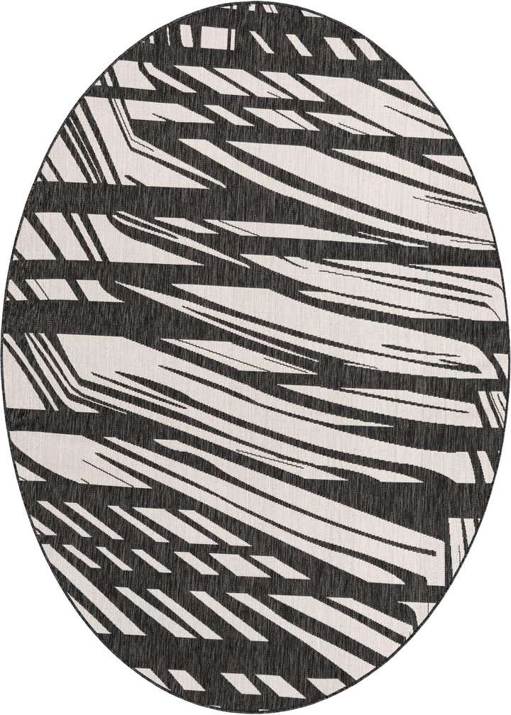 7' 10 x 7' 10 Easy-Clean Modern Indoor / Outdoor Round Rug