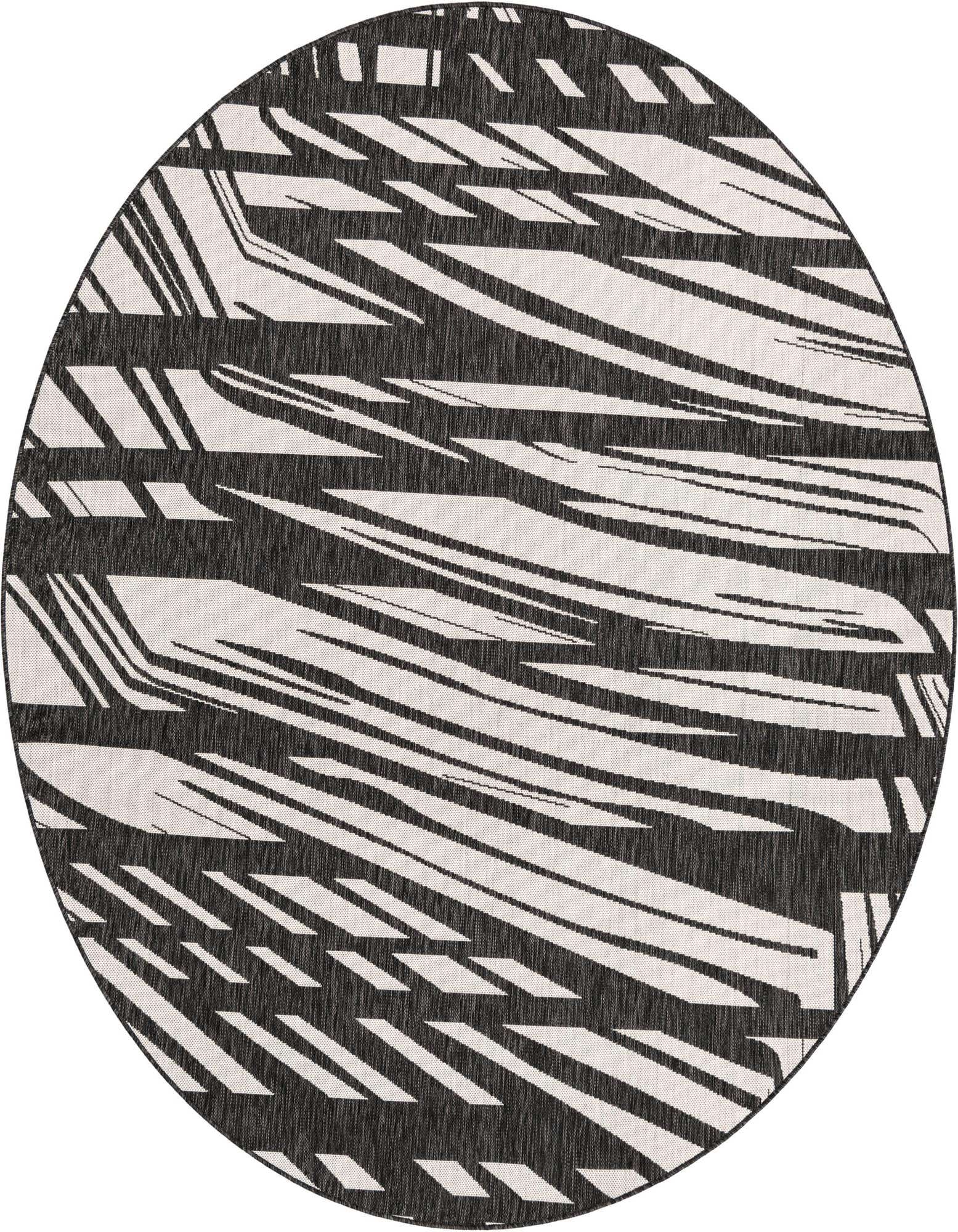 7' 10 x 7' 10 Easy-Clean Modern Indoor / Outdoor Round Rug