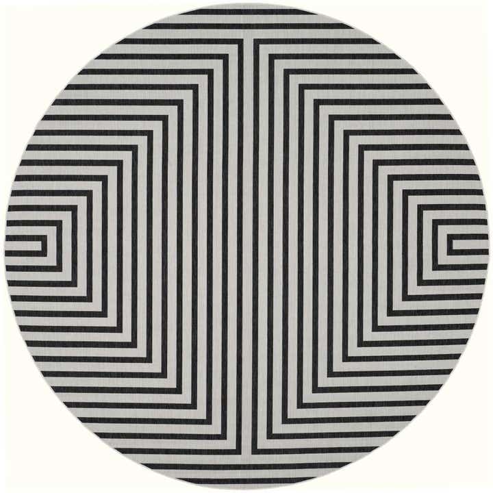 12' x 12' Easy-Clean Modern Indoor / Outdoor Round Rug