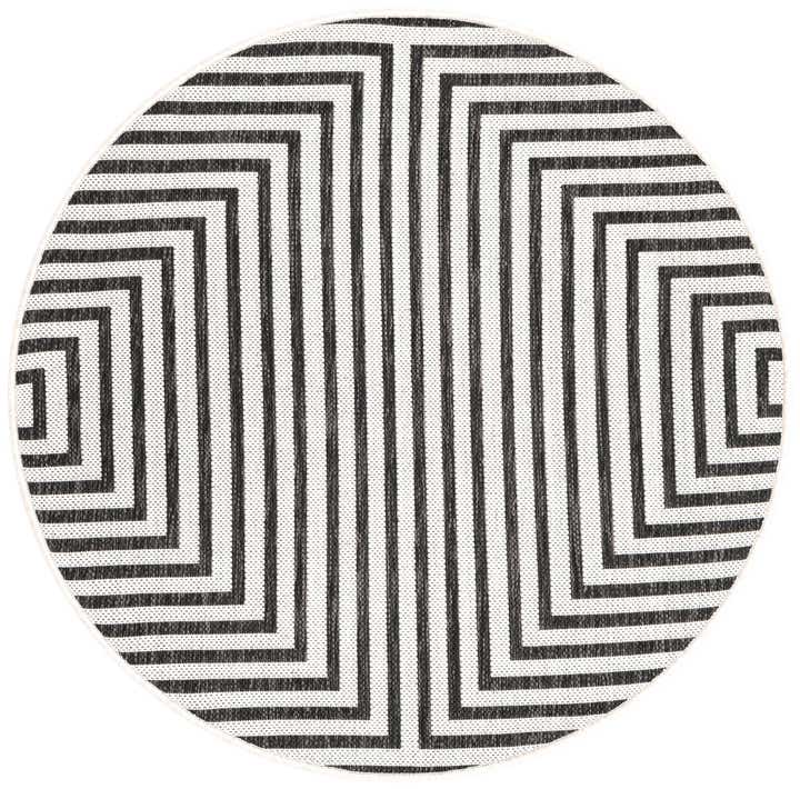 3' x 3' Easy-Clean Modern Indoor / Outdoor Round Rug