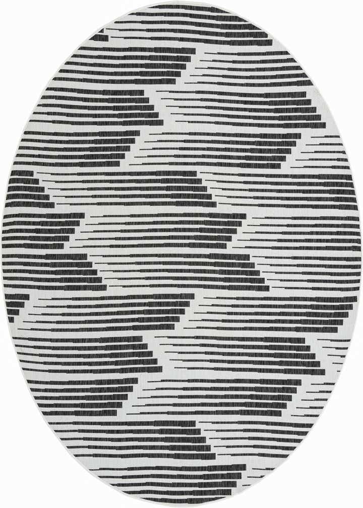 10' x 10' Easy-Clean Modern Indoor / Outdoor Round Rug