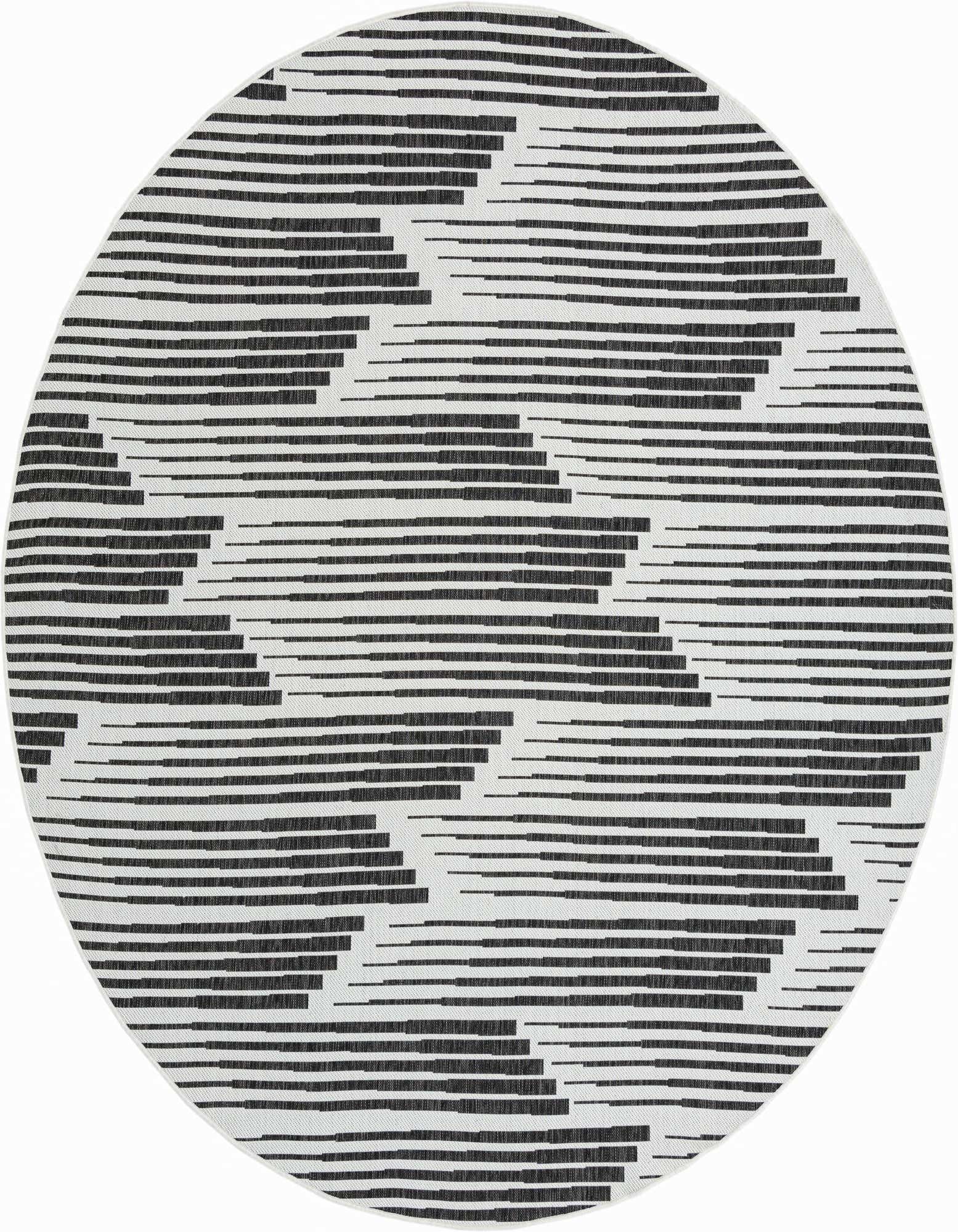 10' x 10' Easy-Clean Modern Indoor / Outdoor Round Rug