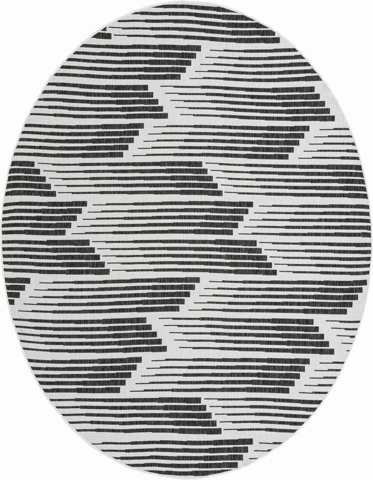 Detail image of 10' x 10' Easy-Clean Modern Indoor / Outdoor Round Rug