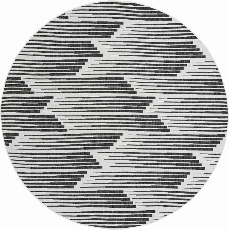 Detail image of 10' x 10' Easy-Clean Modern Indoor / Outdoor Round Rug