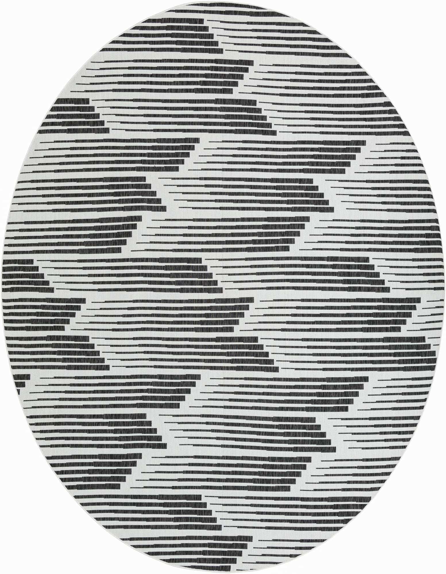 12' x 12' Easy-Clean Modern Indoor / Outdoor Round Rug