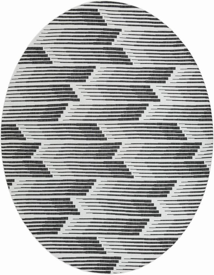 Detail image of 12' x 12' Easy-Clean Modern Indoor / Outdoor Round Rug