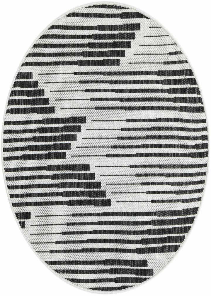 3' x 3' Easy-Clean Modern Indoor / Outdoor Round Rug