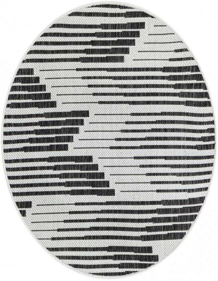 Detail image of 3' x 3' Easy-Clean Modern Indoor / Outdoor Round Rug