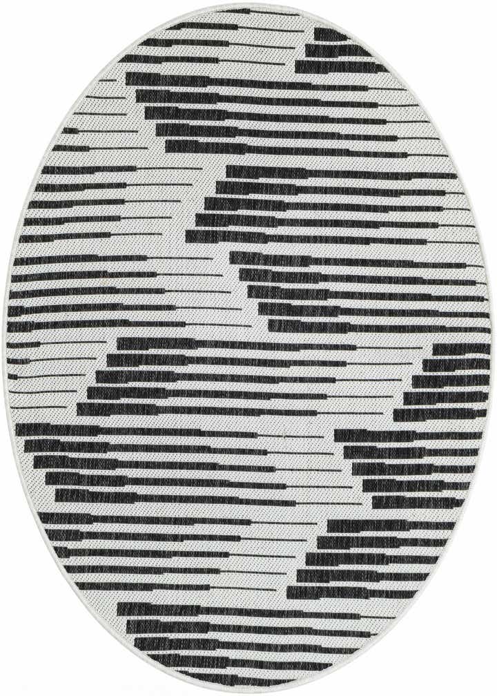 4' 1 x 4' 1 Easy-Clean Modern Indoor / Outdoor Round Rug