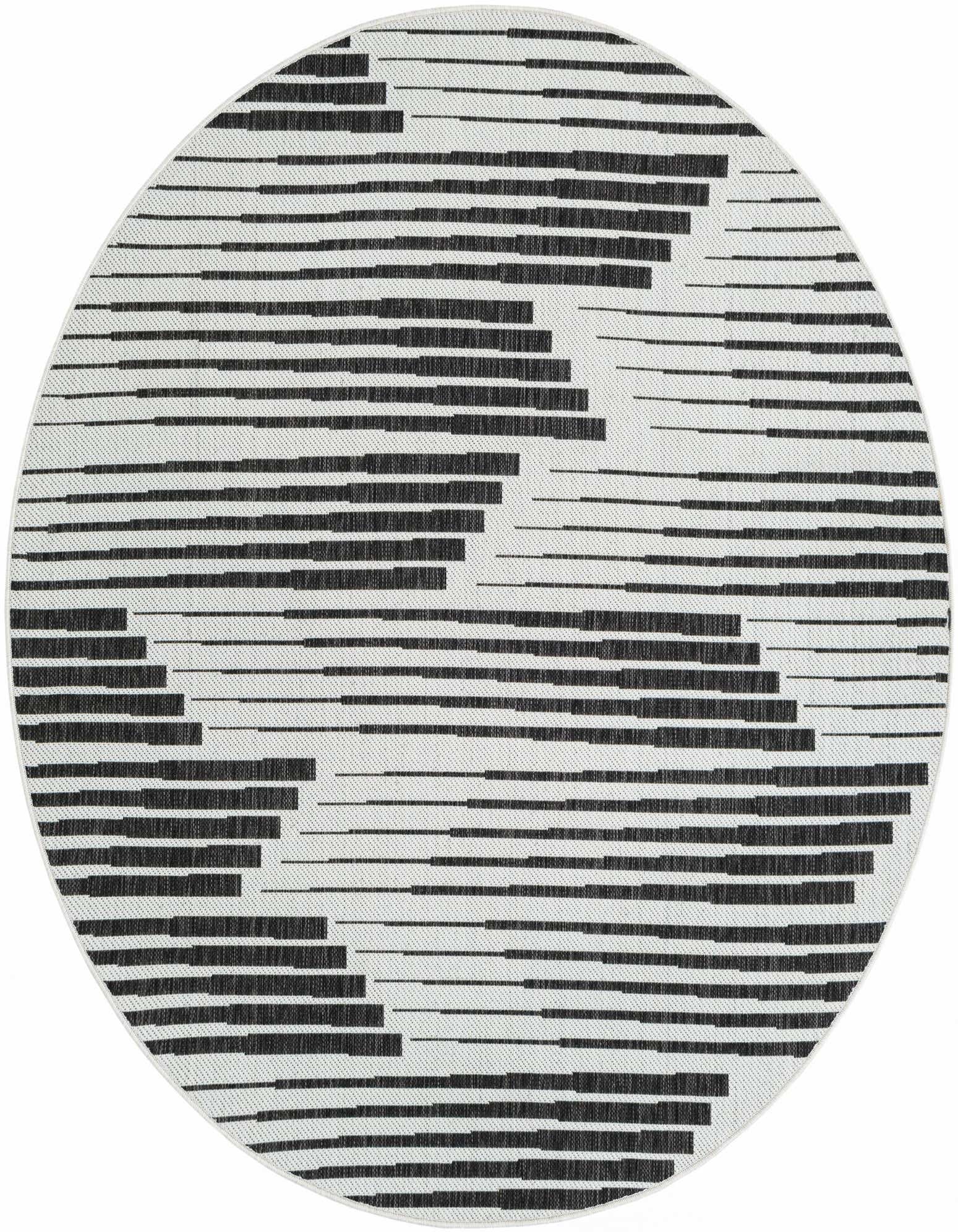 6' 1 x 6' 1 Easy-Clean Modern Indoor / Outdoor Round Rug