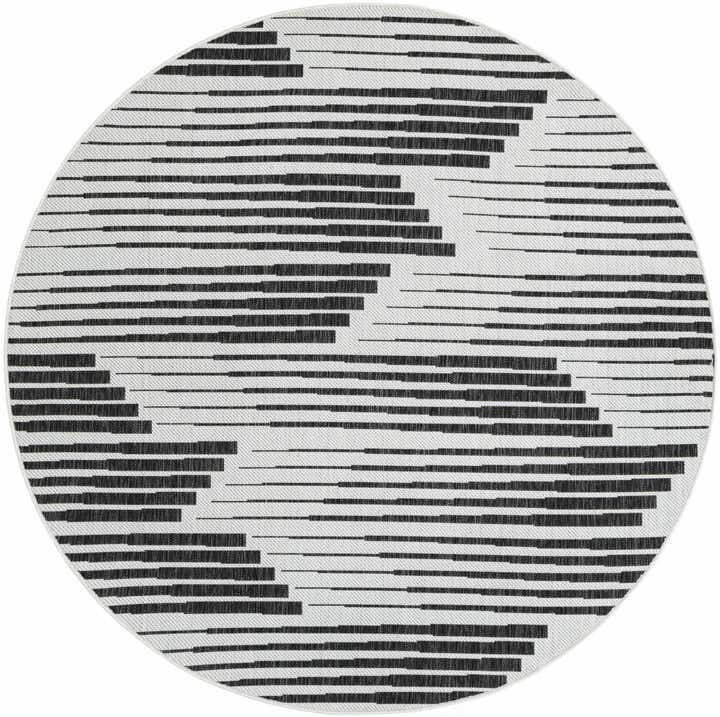 6' 1 x 6' 1 Easy-Clean Modern Indoor / Outdoor Round Rug