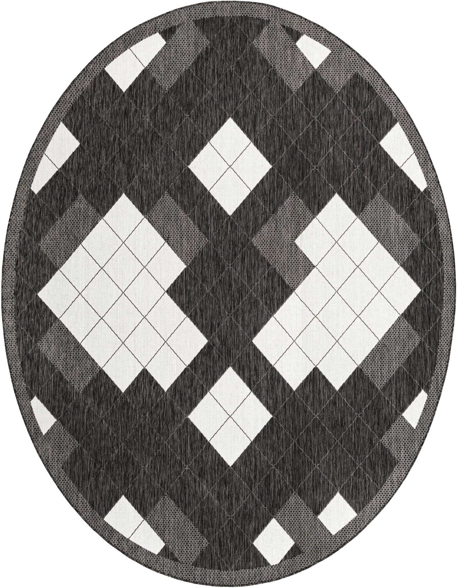 10' x 10' Easy-Clean Modern Indoor / Outdoor Round Rug