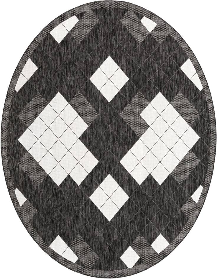 Detail image of 10' x 10' Easy-Clean Modern Indoor / Outdoor Round Rug