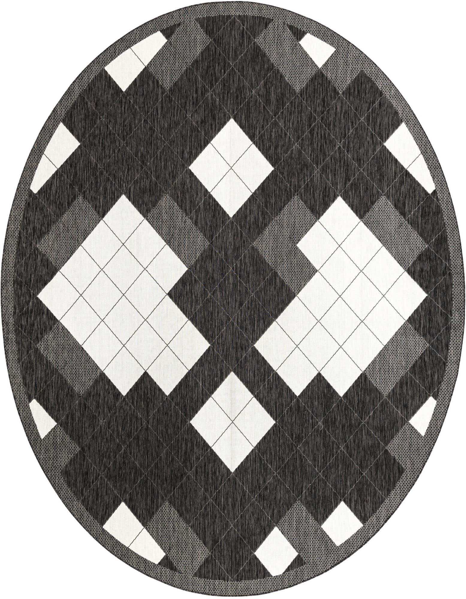 12' x 12' Easy-Clean Modern Indoor / Outdoor Round Rug
