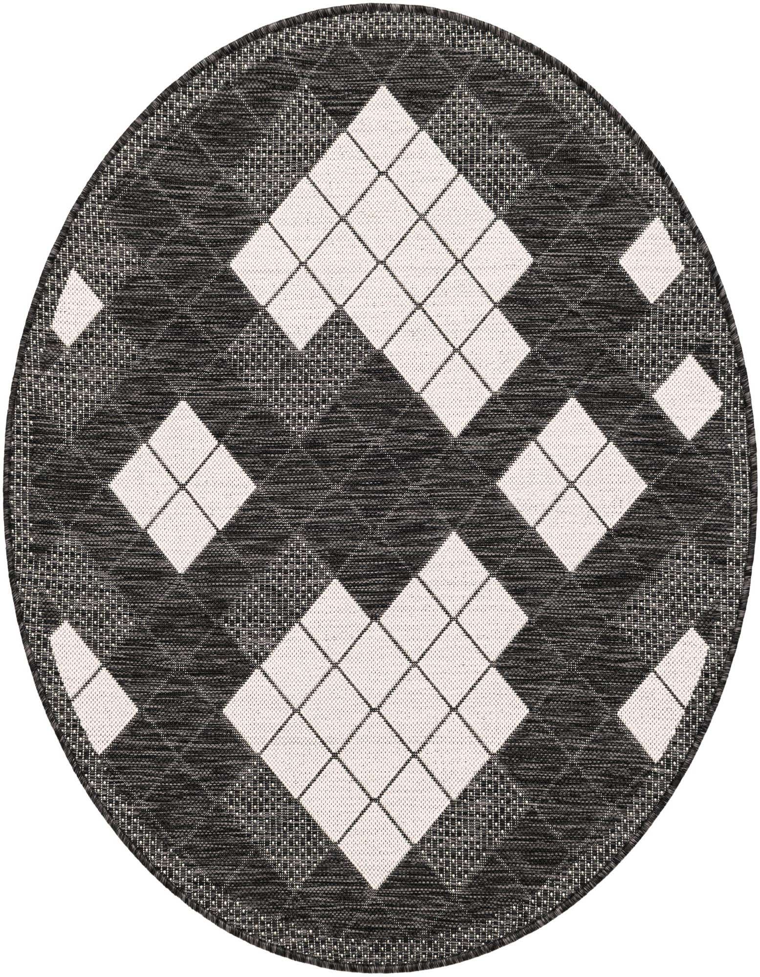 3' 1 x 3' 1 Easy-Clean Modern Indoor / Outdoor Round Rug