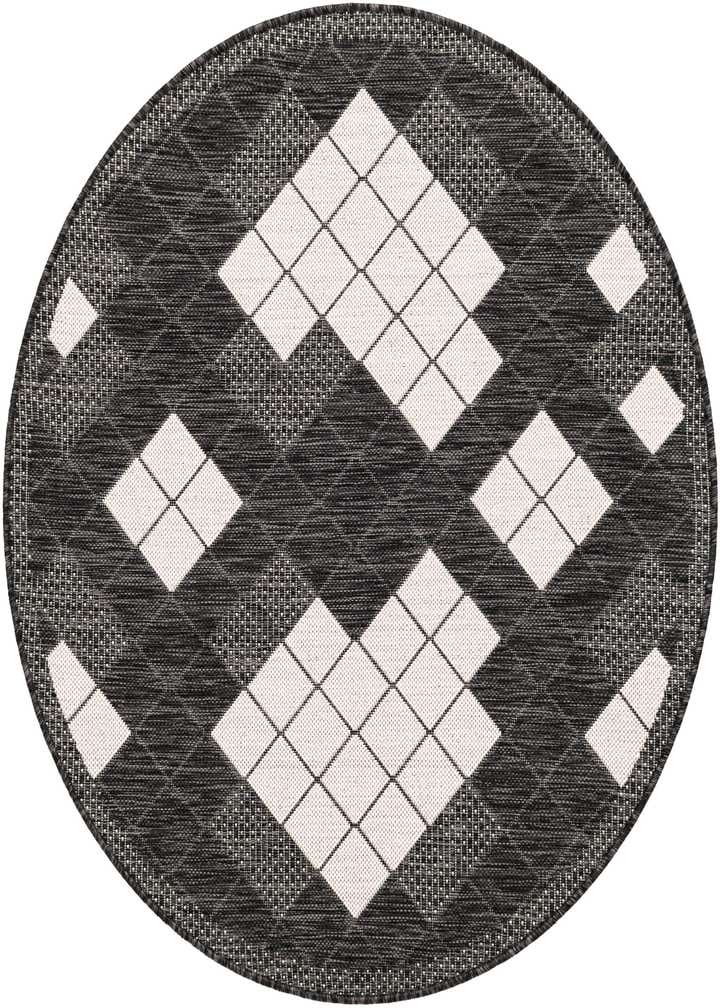 4' x 4' Easy-Clean Modern Indoor / Outdoor Round Rug