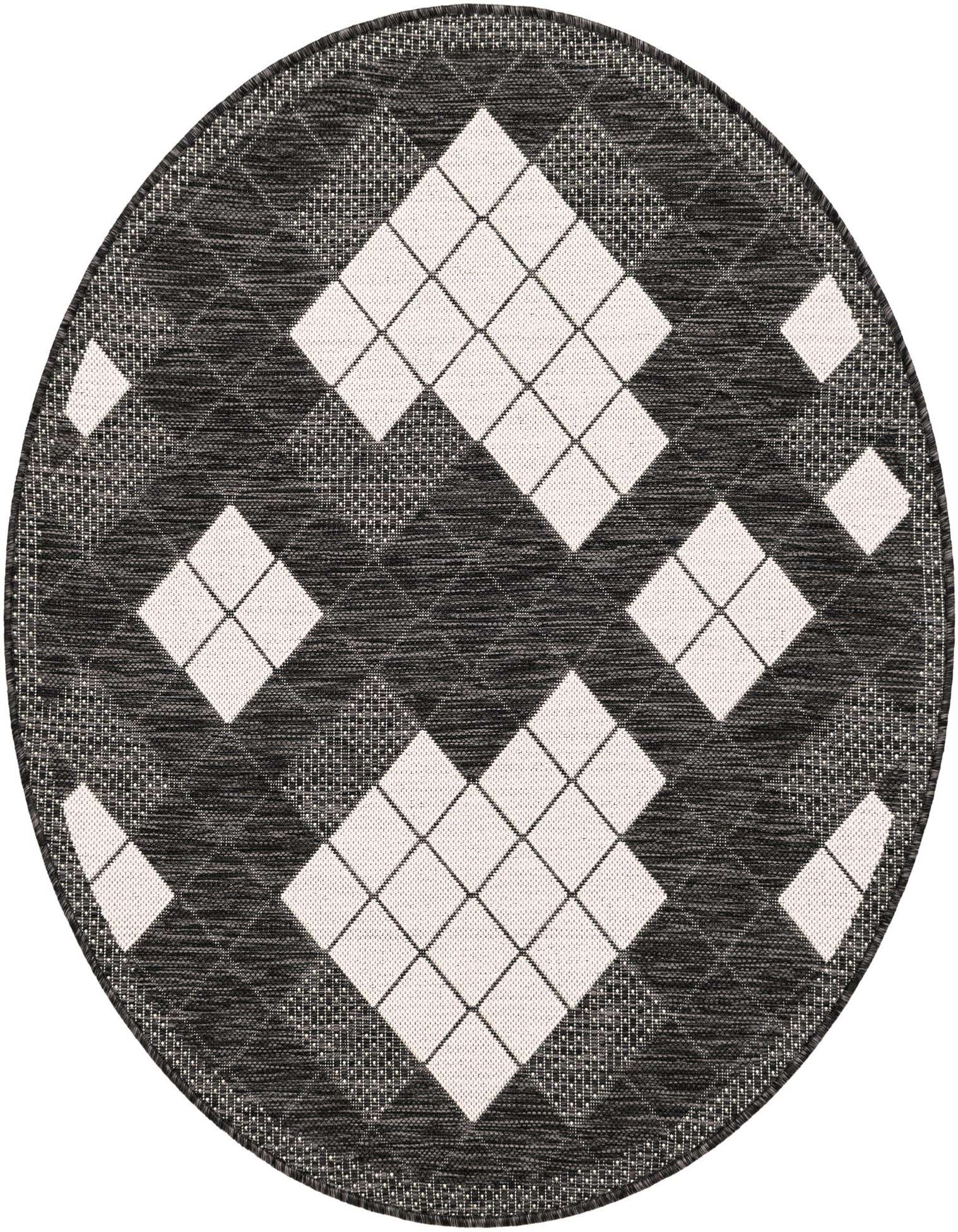 4' x 4' Easy-Clean Modern Indoor / Outdoor Round Rug