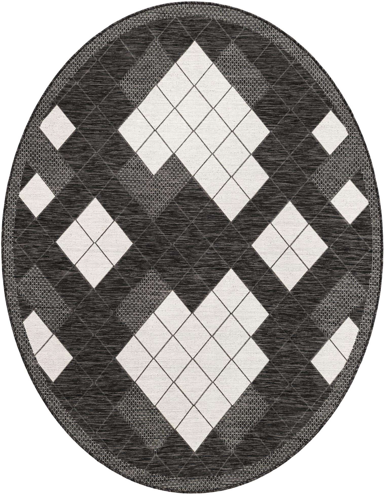 6' x 6' Easy-Clean Modern Indoor / Outdoor Round Rug