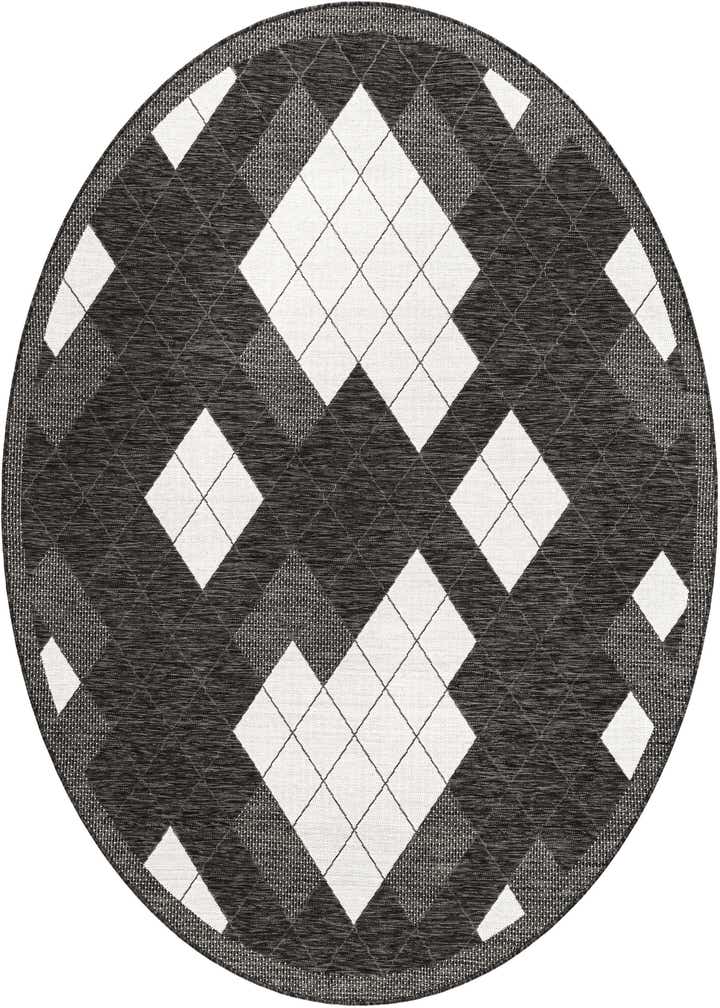 7' 10 x 7' 10 Easy-Clean Modern Indoor / Outdoor Round Rug